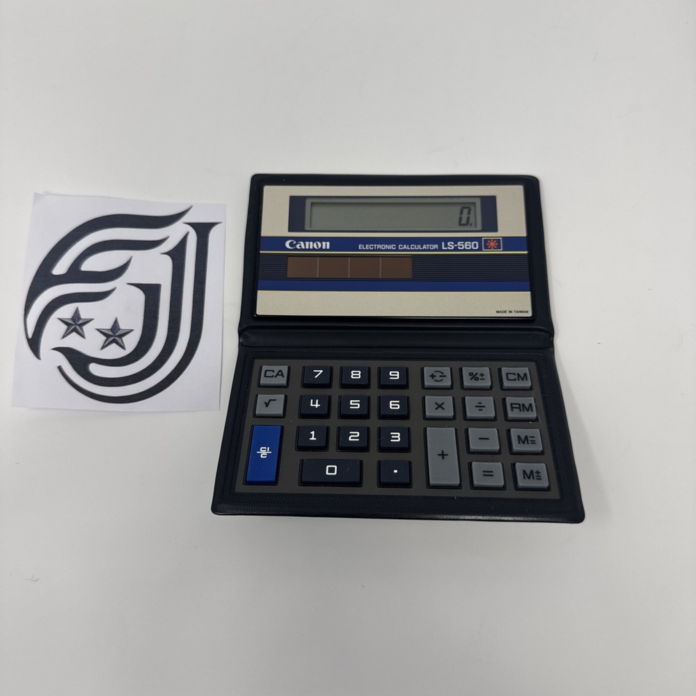 Vintage Canon LS-562 Electronic Solar/Battery Calculator - Works!